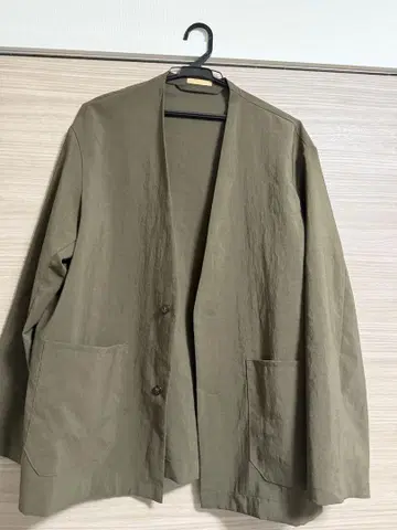 라몬드 샤리 자켓 올리브색 노카라 자켓