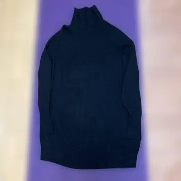 유니클로 3D 캐시미어 터틀넥 튜닉 블랙 Lused