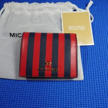 MICHAEL KORS 접이식 지갑 빨간색과 네이비