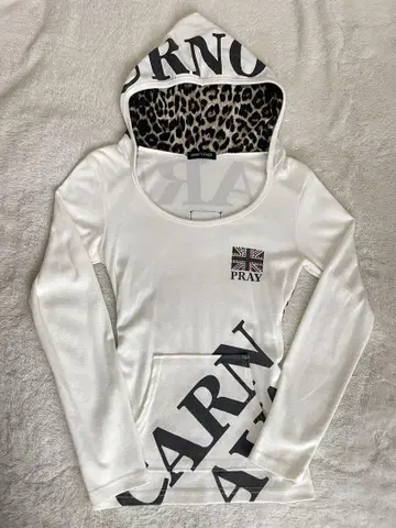 Y2K 헤이세이 걸 VANITY FACE 후드 달린 파커 라인스톤