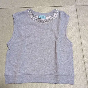 deicy 큐빅 슬리브리스 티셔츠 M size