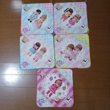 멜짱 손수건 타월 사이즈 약 30cm x 30cm 대형 5매 세트 새상품
