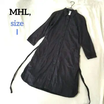 MHL 유기농 코튼 원피스 장소매 셔츠 원피스 마가하
