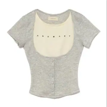 andmary Mary logo tops gray