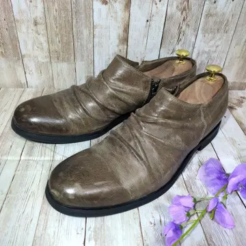 [ SCHLUSSEL ] 천연 가죽 드레이프 신발 사이드 지퍼 26cm