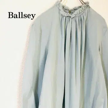 Ballsey 투모로우랜드 장소 소매 블라우스 하늘색 심플 사이즈 36
