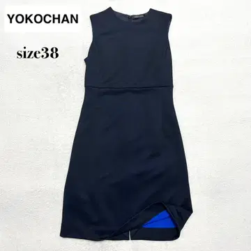 미품 YOKOCHAN 노스 무릎 길이 원피스 남색 38