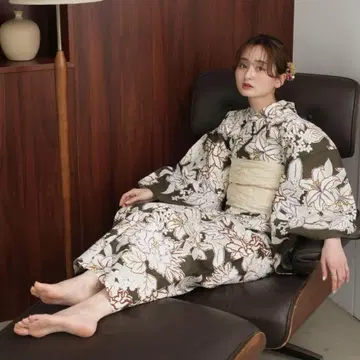 꽃무늬 두 조각식 유카타 세트 인기 상품 초특가