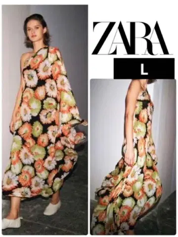 ZARA ZW 컬렉션 꽃 프린트 드레스