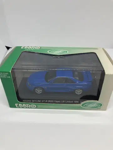에브로 미니카 1/43 스카이라인 GT-R R33 V스펙 블루