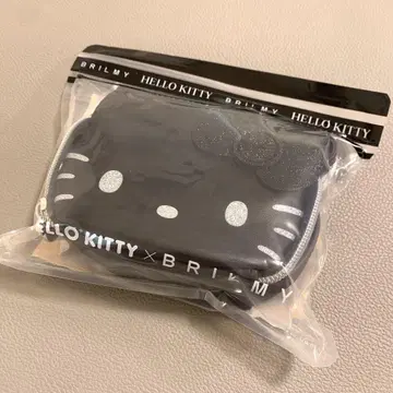 미사용 새상품 헬로키티 x BRILMY 콜라보 미니 화장품 파우치 블랙