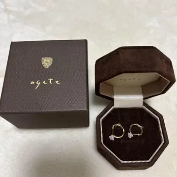 agete K10 후프 귀걸이