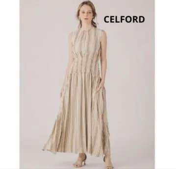 택 포함 미사용 새상품 CELFORD 스트라이프 원피스
