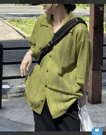 CPCM 모듬 레이스 반팔 셔츠 그린 여름