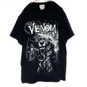 마블 베놈 반팔 티셔츠 M 사이즈 검정 MARVEL VENOM