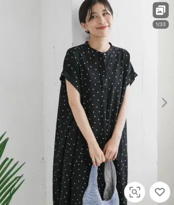 어반 리서치 도어즈 리 레이온 도트 플레어 원피스