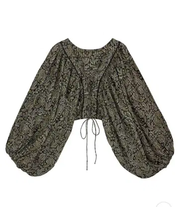 아메리 INDIA PRINT TURN OVER BLOUSE