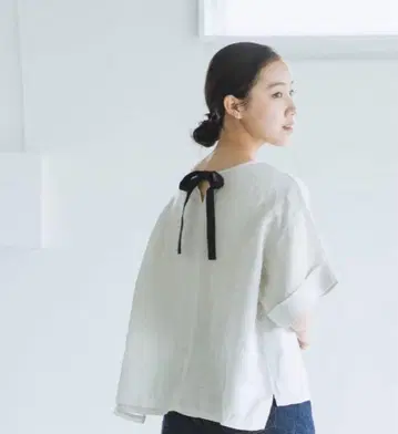 북유럽 생활용품점 fog linen work 백 리본 탑스 - 미품