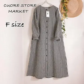 F CUORE STORE MARKET 깅엄 체크 코튼 원피스