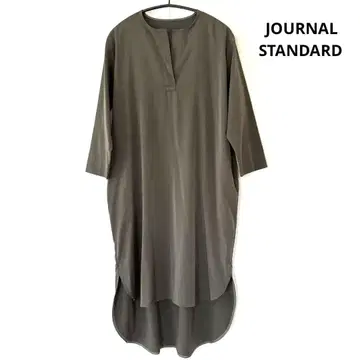 JOURNAL STANDARD 아 카키 7부 소매 원피스 스키퍼 칼라