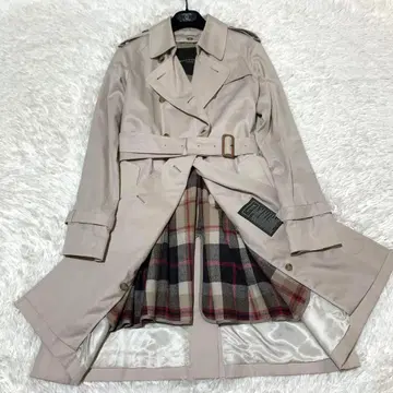 미품 맥킨토시 런던 트렌치 코트 라이너 벨트 베이지