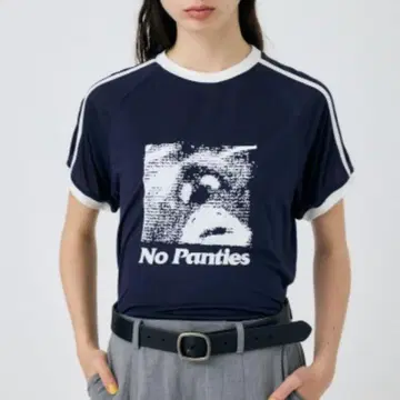 MOUSSY NO PANTIES 시어 티니 티셔츠 링거 반팔