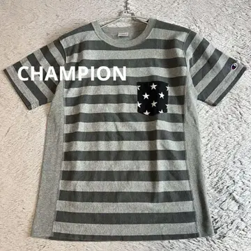 CHAMPION 챔피온 리버스 위브 T셔츠 포켓 부착 보더