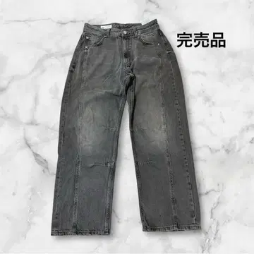 [완판템] ZARA 심 디테일 배기 데님 팬츠