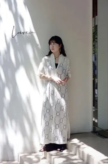 로렌 라셀 레이스 V넥 풀오버