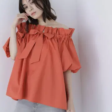 NATURAL BEAUTY BASIC 2way 리본 블라우스