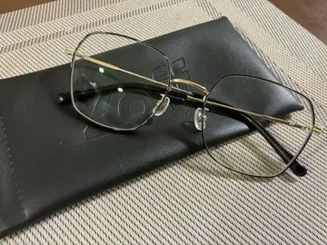 Zoff 한국식 메탈 프레임 사각형 패션 안경 케이스 포함