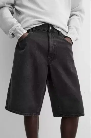 ZARA 배기 핏 데님 버뮤다 팬츠 조츠