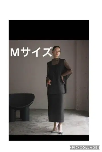 걸 튜얼 레이어드 톱스 타이트 스커트 세트업 오케이션