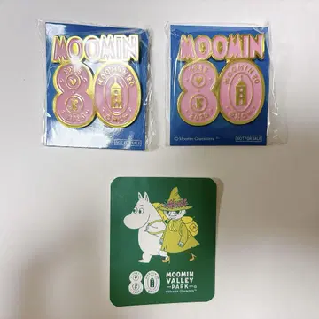 무민 80주년 기념 핀 배지 스티커