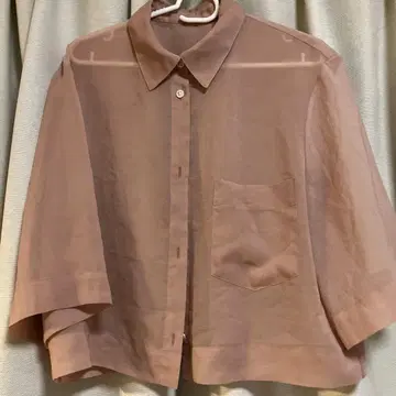 유나이티드 애로우즈 폴리에스테르 오간자 셔츠 워셔블