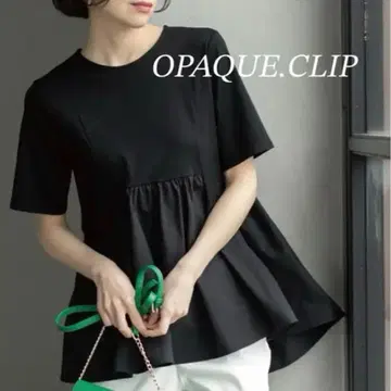 컨디션 최상 OPAQUE.CLIP 페플럼 도킹 티셔츠 블랙