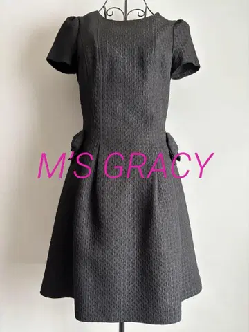 M'S GRACY 엠즈 그레이시 반팔 원피스 블랙 리본 포함
