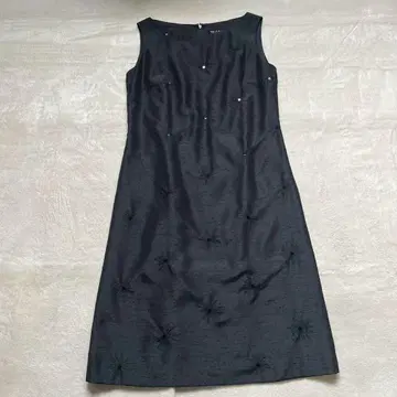 COMME CA DU MODE 스팽글 롱 원피스 자수 장식