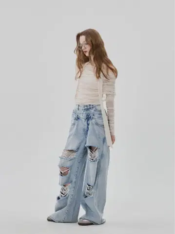 THETOE Lexington 더블 벨트 데님 팬츠