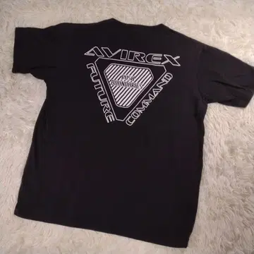 AVIREX 티셔츠 백 프린트 L 블랙