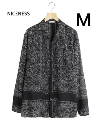 NICENESS 25SS 밴드나 패턴 JAMET 블랙 M