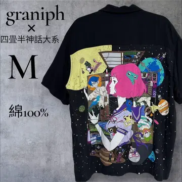 graniph 그라니프 요신화대계 콜라보 티셔츠 M 면 100%