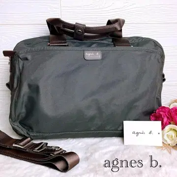 새상품급 agnes b. 에네스베 2way 보스턴 숄더백 카키