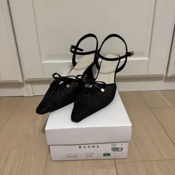 RANDA 시어 리본 펌프스