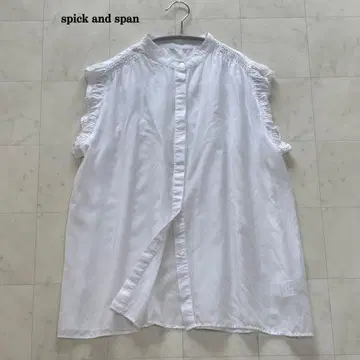 spick and span 블라우스 슬리브리스 셔링 Free