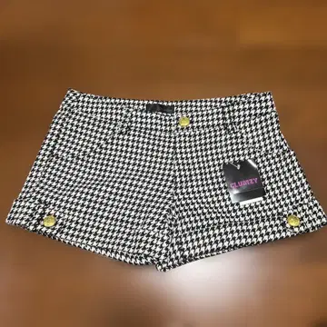 [미사용 새상품] CLUMZY 하운드투스 패턴 숏팬츠 M