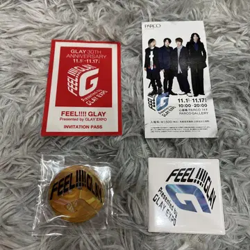 GLAY EXPO 스티커 아크릴 스탠드 배지 입장 반권 4세트