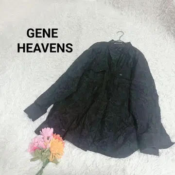 진헤븐즈 시아드비 와이드 슬리브 셔츠 꽃무늬 레이스 허리 코트 버튼