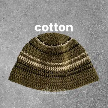 khaki67 크래셔 모자 크로셰 모자 비니 수제