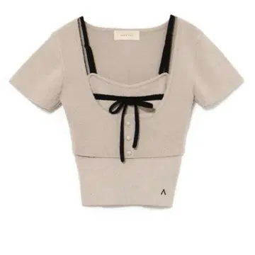 andmary 앤드마리 Natalie ribbon set beige